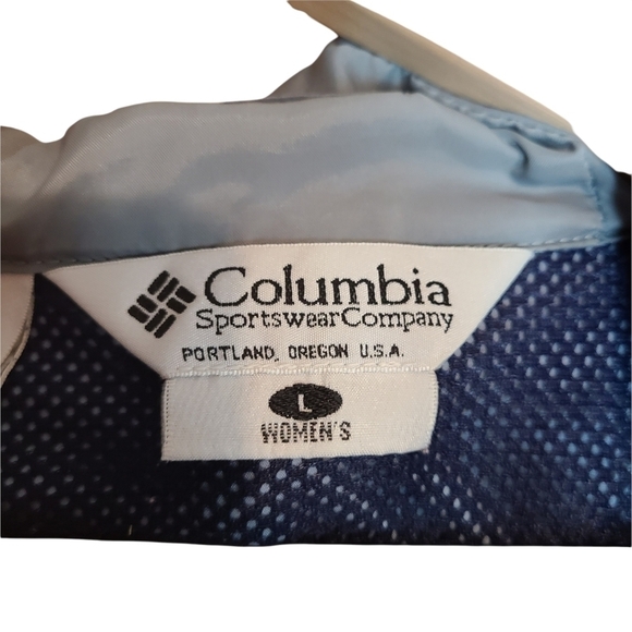 Columbia blue white long-sleeved zip-up women's jacket - Picture 12 of 15